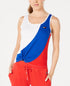 Tommy Hilfiger Sport Knotted Colorblock Sleeveless Top